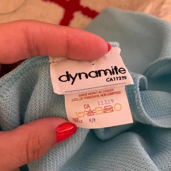 VINTAGE DYNAMITE NEON BLUE TANK - Picture 4 of 4